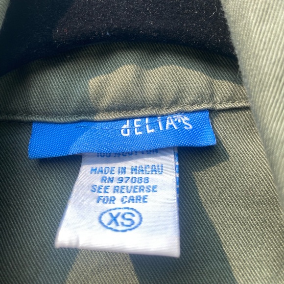 dELiA*s Vintage Army Green Utility Jacket with Tailored Waist Size XS - Picture 7 of 8